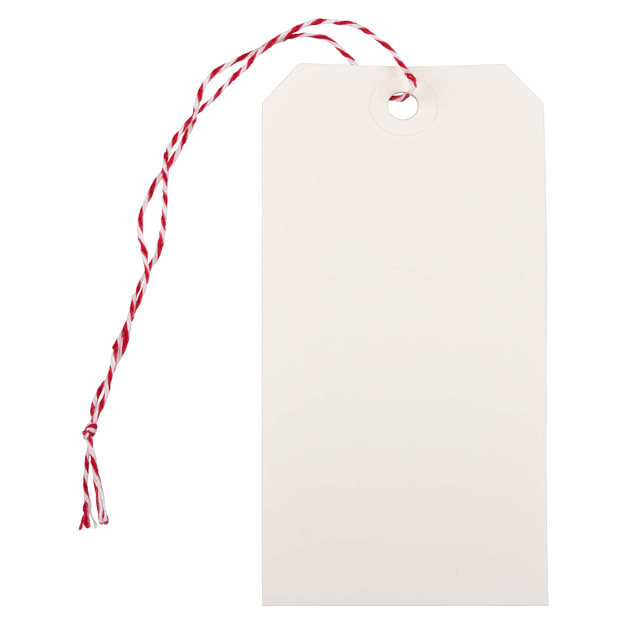 JAM Paper White Gift Tags with Red String